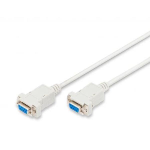 ASSMANN - Cavo null modem - DB-9 (F) a DB-9 (F) - 1.8 m - viti a serraggio manuale - beige